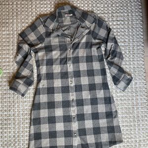 Flannel shirt dress, size M